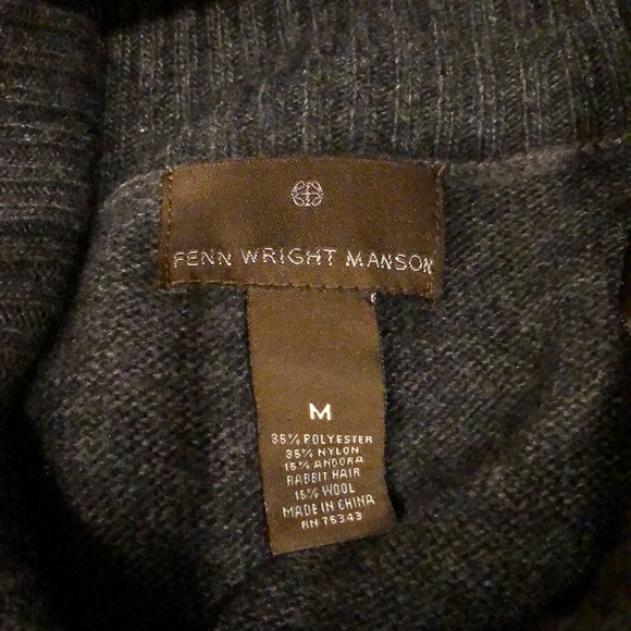 Fenn Wright Manson Cowl Neck Angora Sweater Gray M - Picture 8 of 9